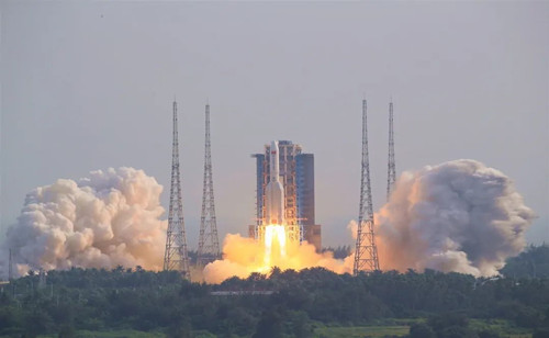 Long March 5B rocket hauls the Mengtian module into orbit for China’s Tiangong space station. 